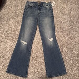 KUT from the Kloth Women's 6‎ High Rise Nadia Flare Medium Wash Blue Jeans New